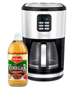 clean coffee machine with vinage