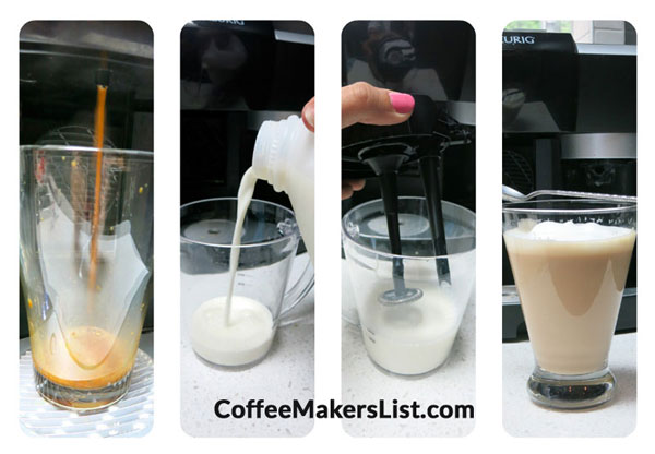 cafe latte brew process