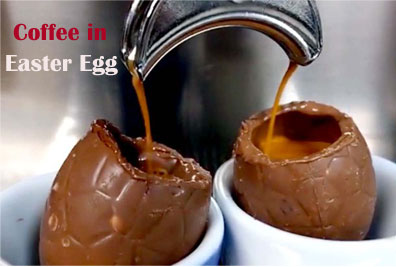 coffee in Easter eggs
